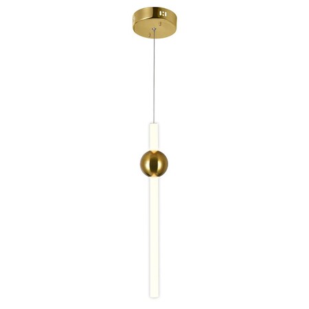 Cwi Lighting Led Mini Pendant With Brass Finish 1208P6-1-625-A